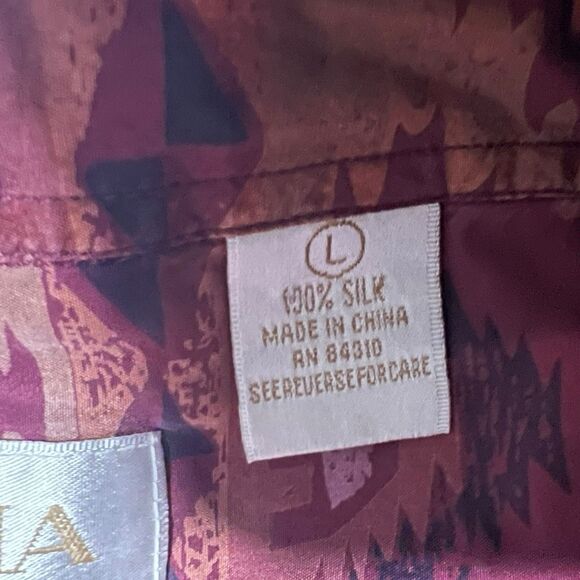 Summa Long Sleeve Shirt Mens‎ XL 100% Silk - Picture 9 of 9